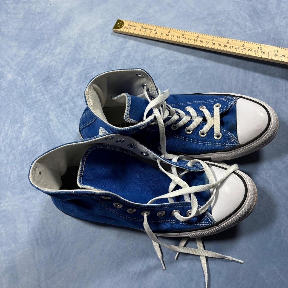 Blue Converse high top trainers men's
